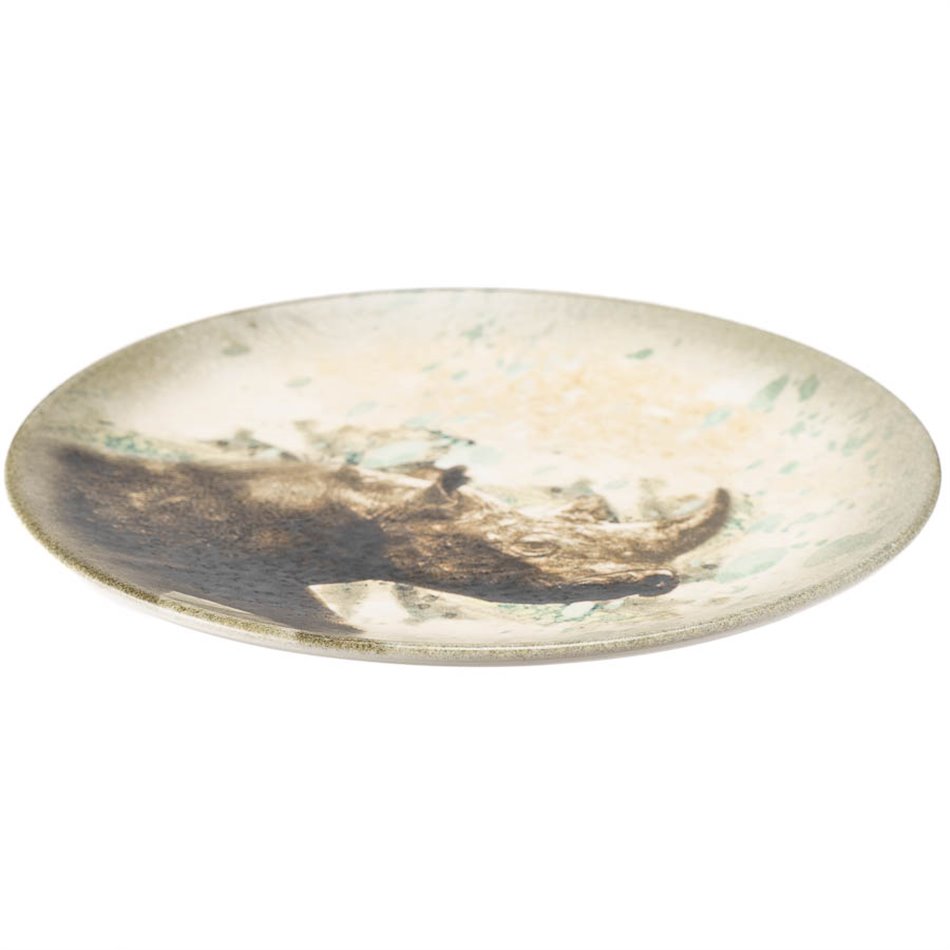 Flat plate Rhino-Savanna, D23cm