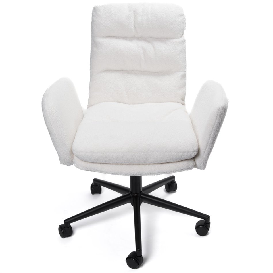 Офисное кресло Teddy, белого цвета, H90-103x65x65cm, высота сиденья 52-65cm