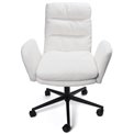 Biroja krēsls Teddy, balts, H90-103x65x65cm, sēdvirsmas H52-65cm