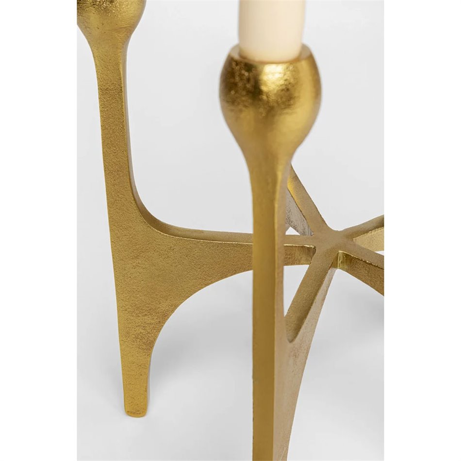 Candle holder Stacky, golden, H31x26x26cm