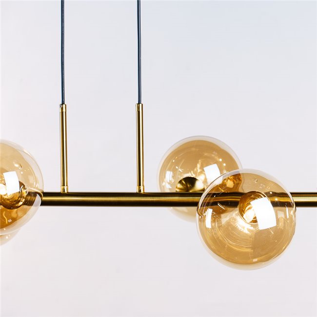 Griestu lampa Rade II, amber, L110x35xH50cm, G9x6 