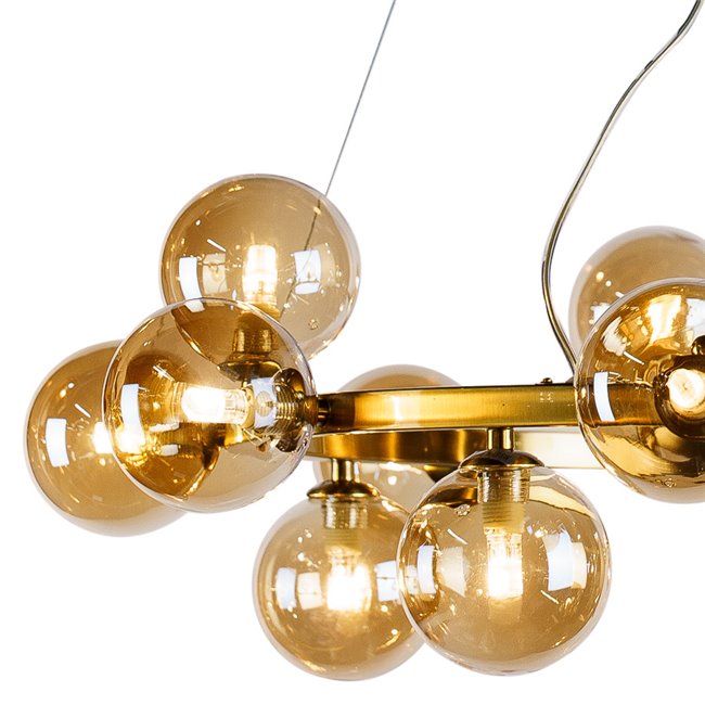 Ceiling lamp Radom, amber, D80cm, G9x16 Max 35W