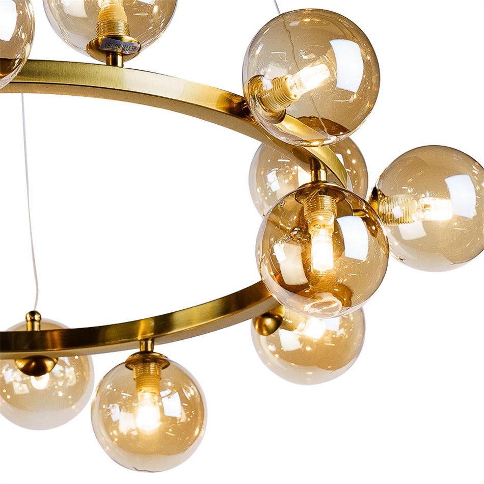 Ceiling lamp Radom, amber, D80cm, G9x16 Max 35W