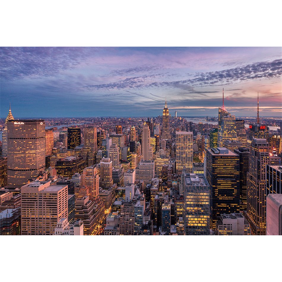 Wall glass art City lights, 80x120x0.4cm