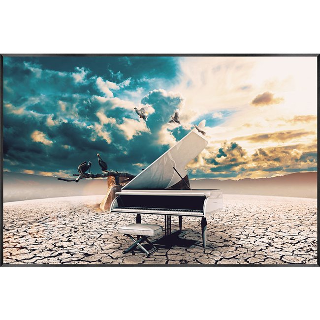 Wall glass art Salt Lake Piano, 80x120x3.5cm