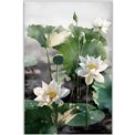 Wall glass art Water lilies, 120x80x3.5cm
