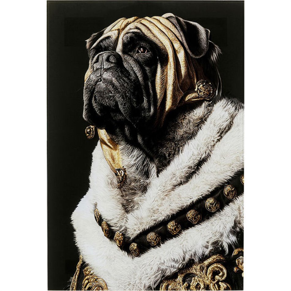 Picture King Pug, 60x40cm