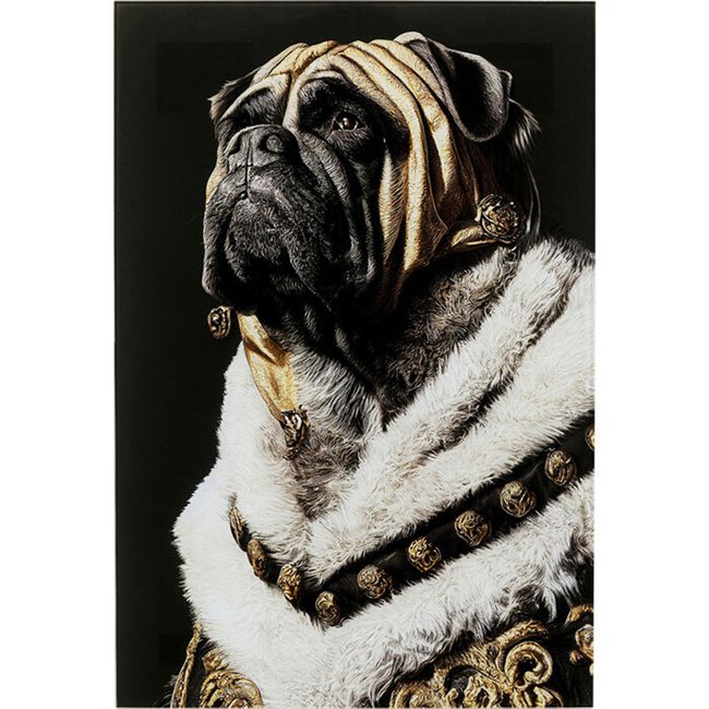 Picture King Pug, 60x40cm