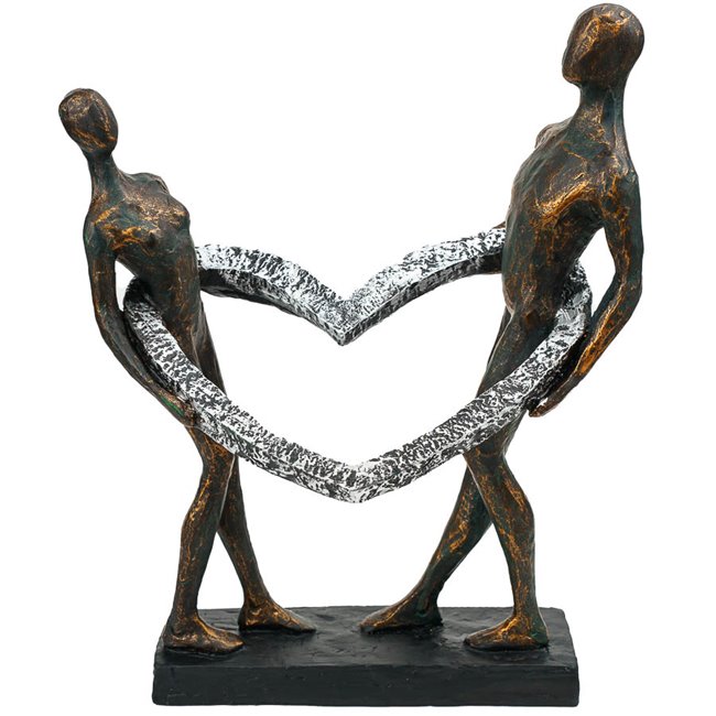 Скульптура Connected poly, bronze finish, 31X26X13cm