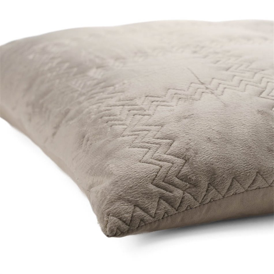Pillow Juta, taupe, velvet, 50x50cm