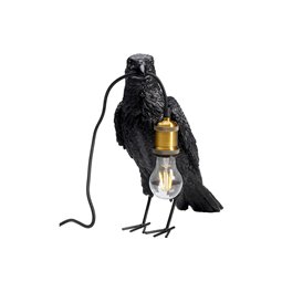 Galda lampa Animal Crow, melna, H34cm