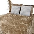 Bed cover Jumis, brown, velvet, 220x240cm