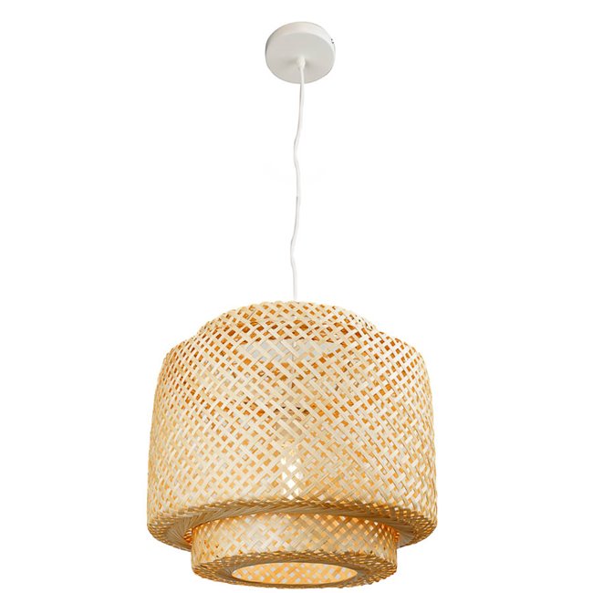 Pendant lamp Liby, nat,  D40cm, H40-150cm, E27,  max 40W