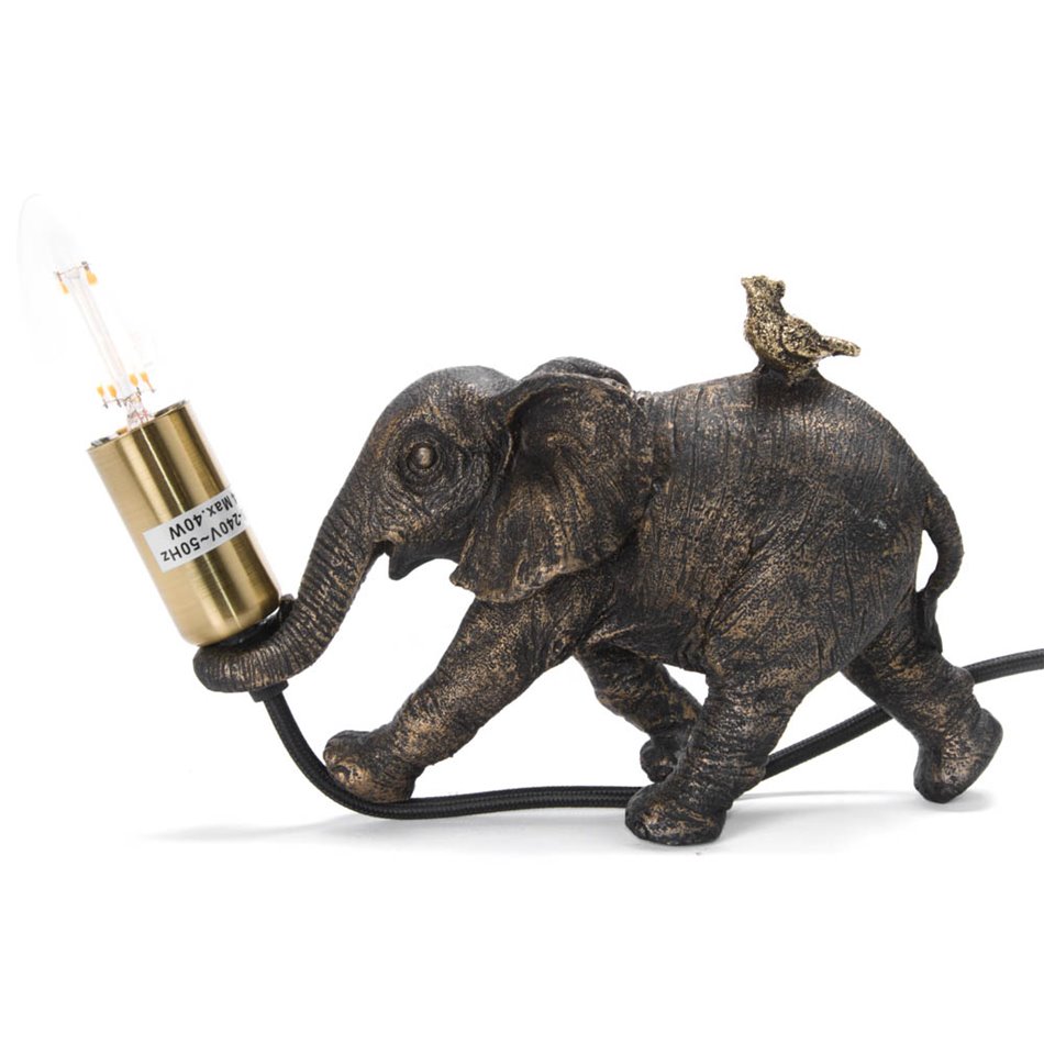 Decorative table lamp Elephant, 22.0x10.0x16.0cm
