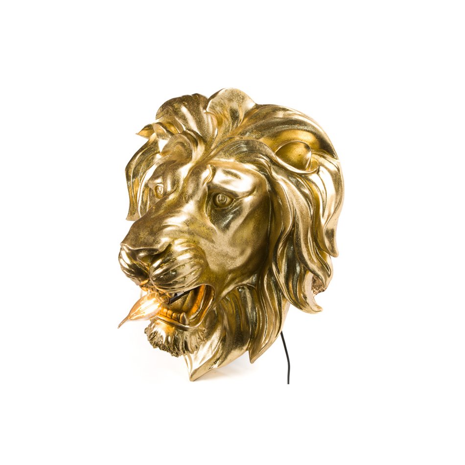 Dekors Lion with lamp, 47.0x41.0x24.5cm