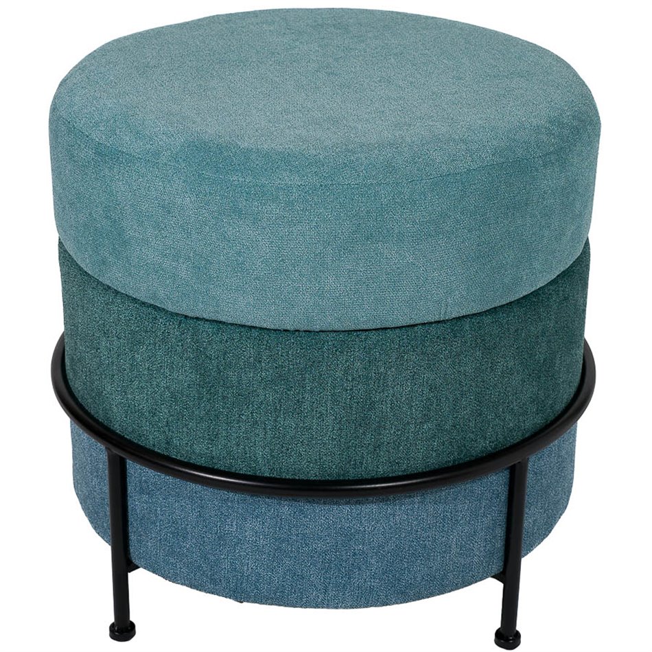 Pouf  Mariola A, blue/grey, 45x48x48cm