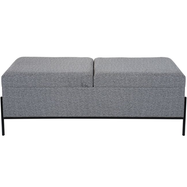 Скамья с ящиком для хранения Matilda, серая, 83x40x43cm