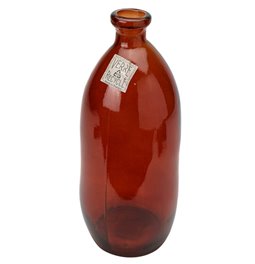 Vāze Bottle Recyc, dzintara, stikls, H35cm D14cm