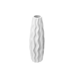 Vase Galatro, white, 39x12.5cm