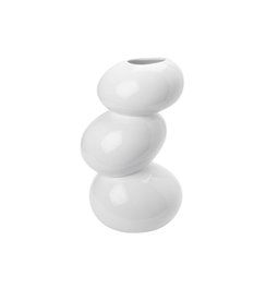 Vase Gardeja, white, 26.5x17.2x13.6cm