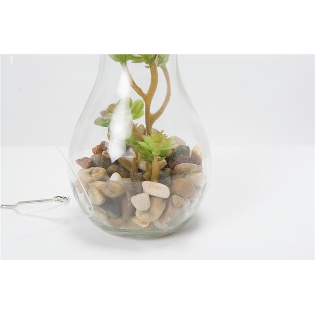 Artificial plant with LED, H18.5cm
