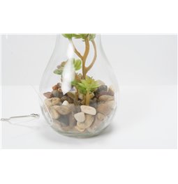 Artificial plant with LED, H18.5cm