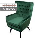 Кресло Dunkel, темно-зеленое, H103x76x80см, высота сиденья 50см