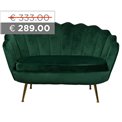 Divvietīgs atpūtas krēsls Shell, tumši zaļš, 85x129x85cm, sēdvirsmas h 43cm
