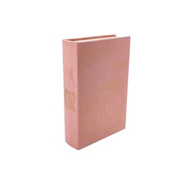 Book box Elephants L, velvet, pink, 33x22x7cm