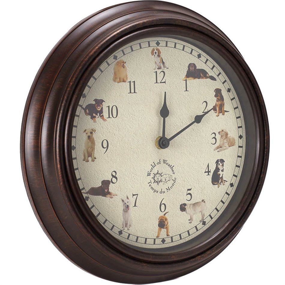 Wall clock Dog sounds, D29.8x4.5cm