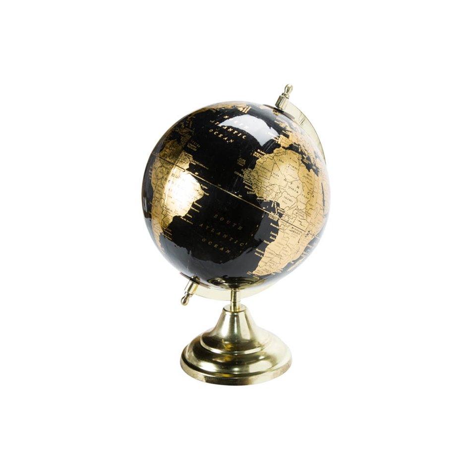 Dekors Globe, melns, H33cm