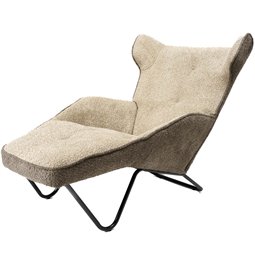 Armchair Dandy SK, taupe/brown, 91x125x75cm, seat h40cm