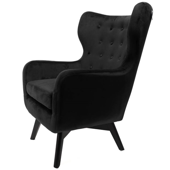 Atpūtas krēsls Dunkel, melns, H103x76x80cm, H50cm