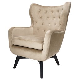 Armchair Dunkel, taupe, H103x76x80cm, seat height 50cm
