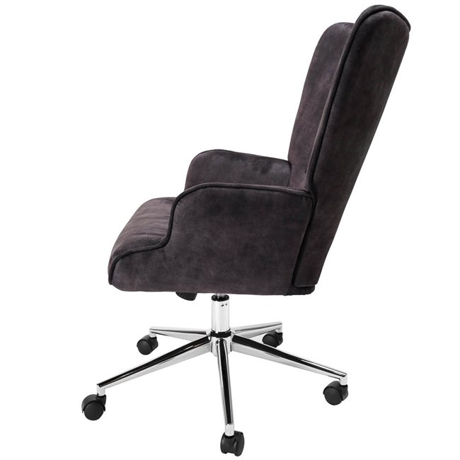 Office chair Darlington, grey,velvet, H106x70x64cm   S48-54