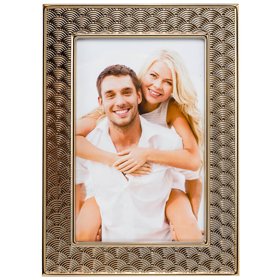 Photo frame Mairos, gold tone steel, 10x15cm