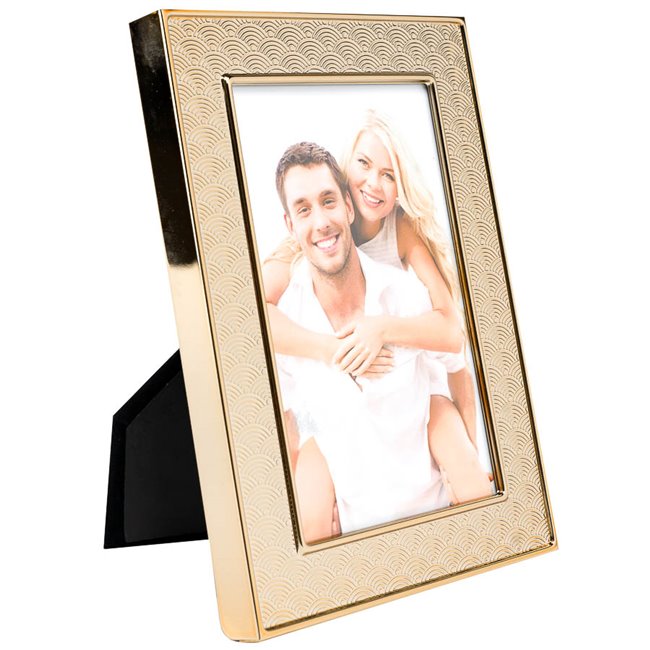 Photo frame Mairos, gold tone steel, 10x15cm