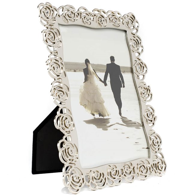 Photo frame Mandilly, nickel (silver tone) steel