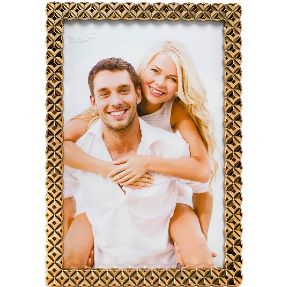 Photo frame Manilla, gold tone, steel, 10x15cm