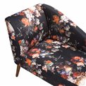 Sofa Norra with flower print, 144x59x75cm, seat height 43cm