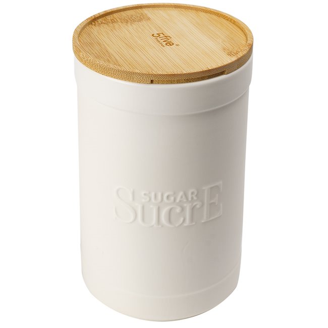 Sugar box Natureo, white, H19.5xD12cm