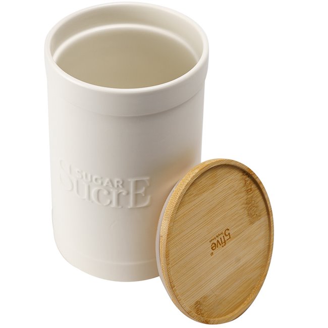 Sugar box Natureo, white, H19.5xD12cm