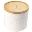 Salt box Natureo, white, H10xD11cm