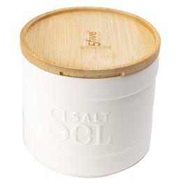 Salt box Natureo, white, H10xD11cm
