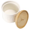 Salt box Natureo, white, H10xD11cm