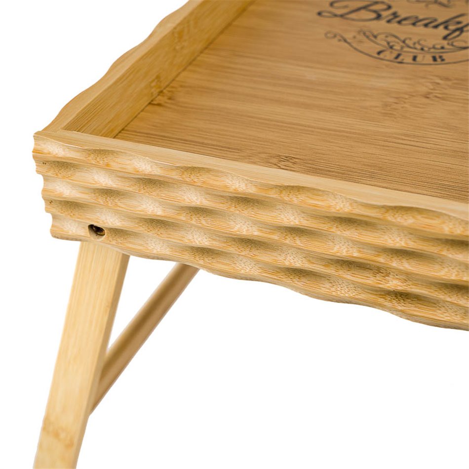 Bed tray Breakfast club, bamboo, 50x30x5cm