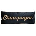 Dekoratīvs spilvens Champagne, samts, melns, 80x30cm