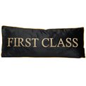 Cushion First Class, velvet black, 80x30cm