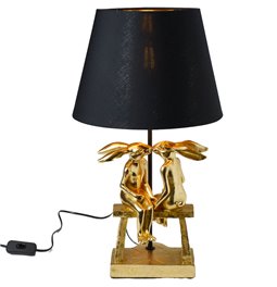 Dekoratīva galda lampa Rabbit, zelta, H53 D30.5cm, E27 40W