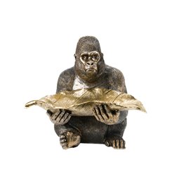 Deco Gorilla hold leave plate, 39x37.5x31cm